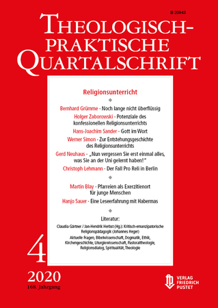 Cover Theologisch-praktische Quartalschrift 4/2020