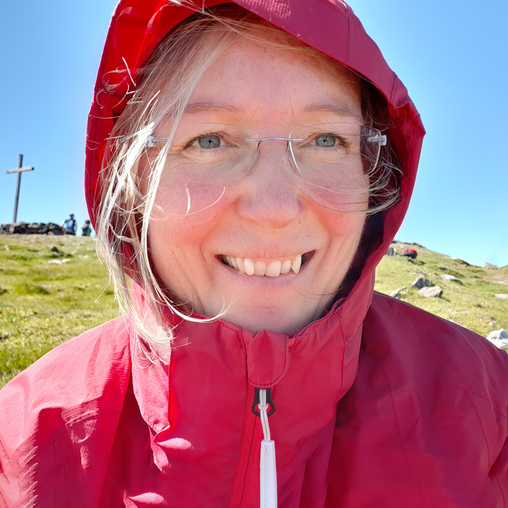 Ulrike Hammerl am Mount Brandon